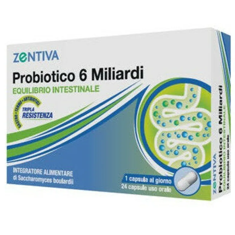 Zentiva probiotico 6 miliardi per l'equilibrio intestinale 24 capsule