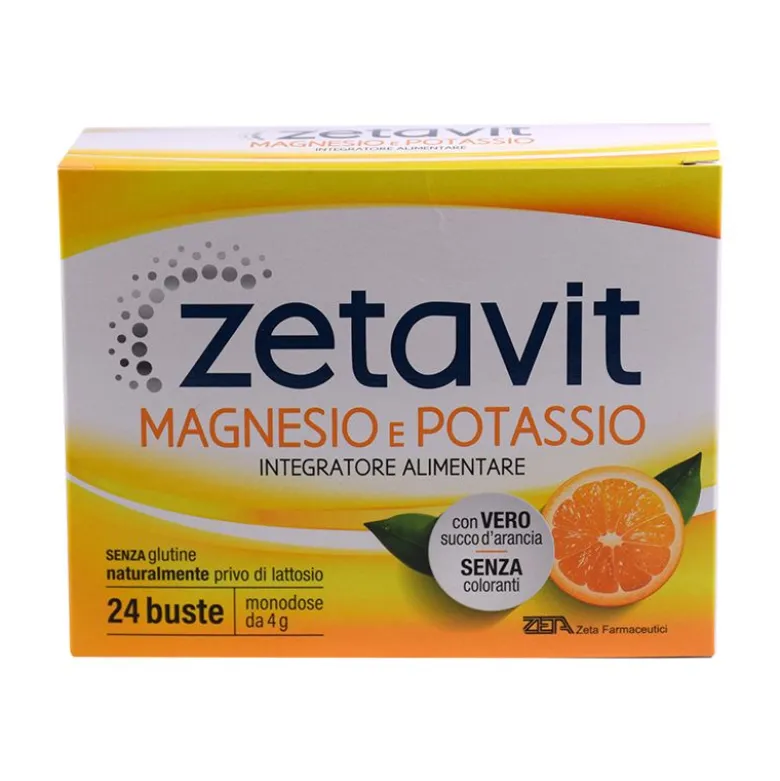 Zetavit Magnesio e Potassio 24 buste gusto arancia