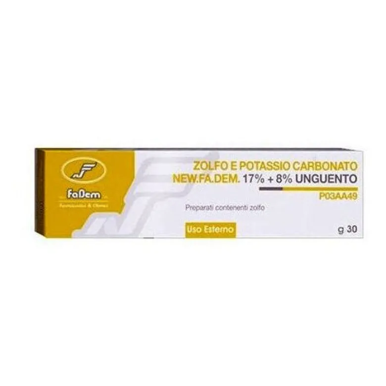 Zolfo E Potassio Carbonato New FaDem 17% 8% Unguento