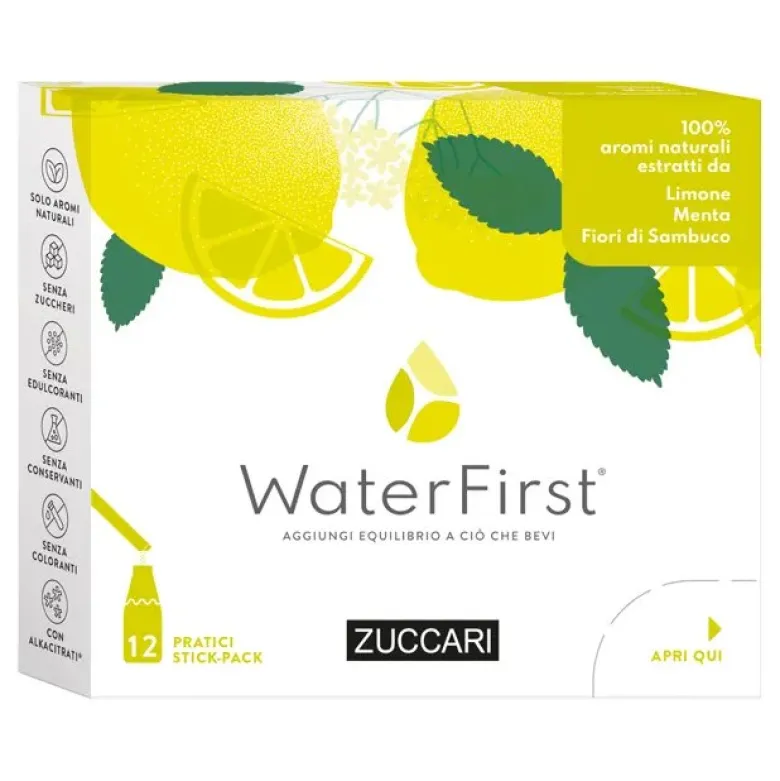 Zuccari WaterFirst Limone Menta Fiori Di Sambuco 12 Stick