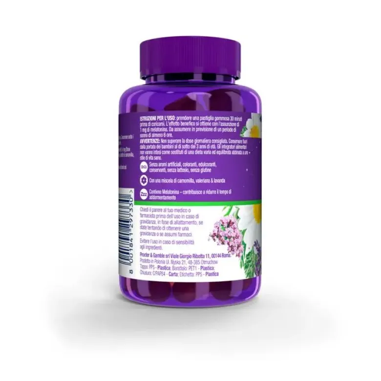 ZzzQuil NATURA 60 Pastiglie Gommose Melatonina Camomilla
